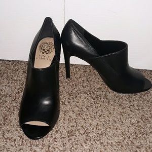 Vince Camuto Kamille Black Peeptoe Bootie 7.5